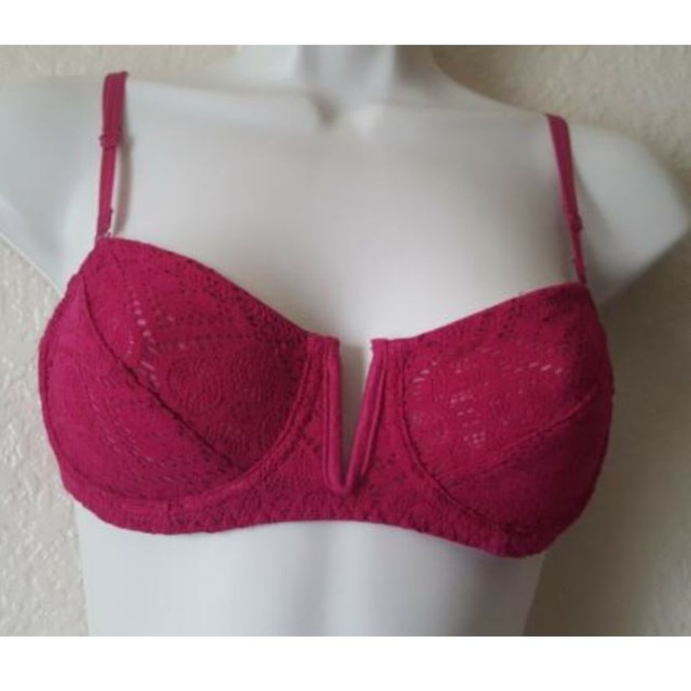 Intimately Free People Sheer Lace Convertible Underwire Demi Bra 32A New